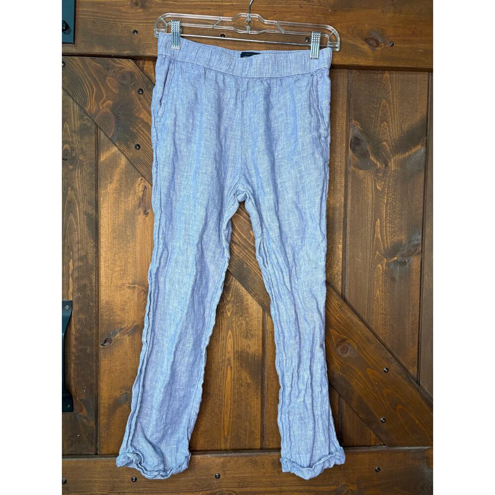 Rachel Roy women’s small chambray Blue 100% Linen Pants